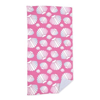 Toalha De Praia - Conchas Pink  criativas e clássicas