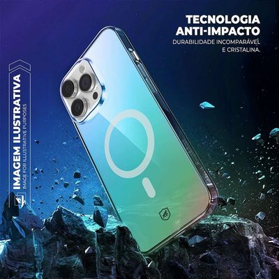 Kit Capa Magsafe Holo + Película Hydrogel Gamer Fosca para iPhone 15 Pro Max - Gshield