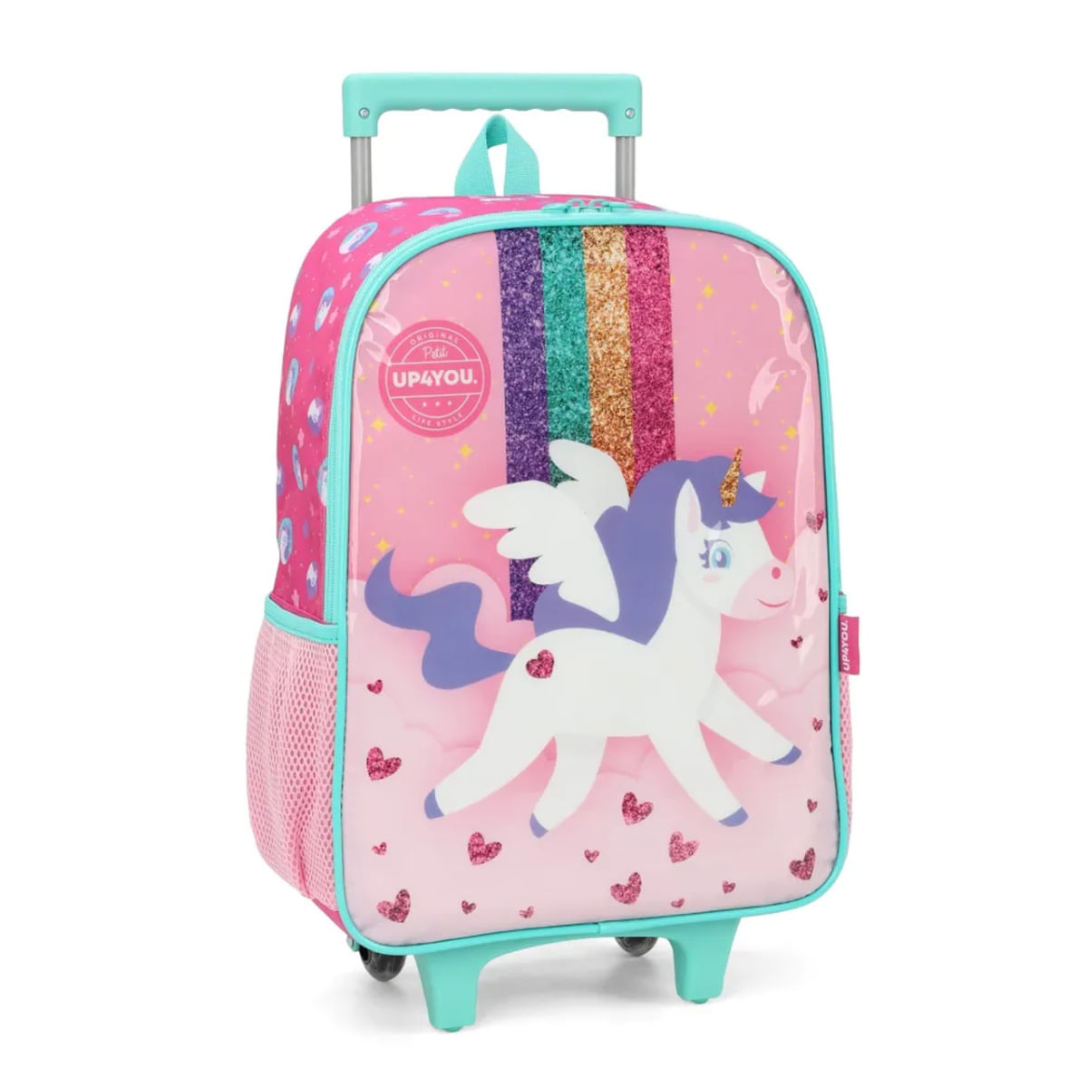 Kit Mochila Escolar Com Lancheira Rosa Pink Unicornio Up4You