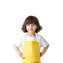 Avental Infantil Amarelo Criança Algodao Cozinha Pintura