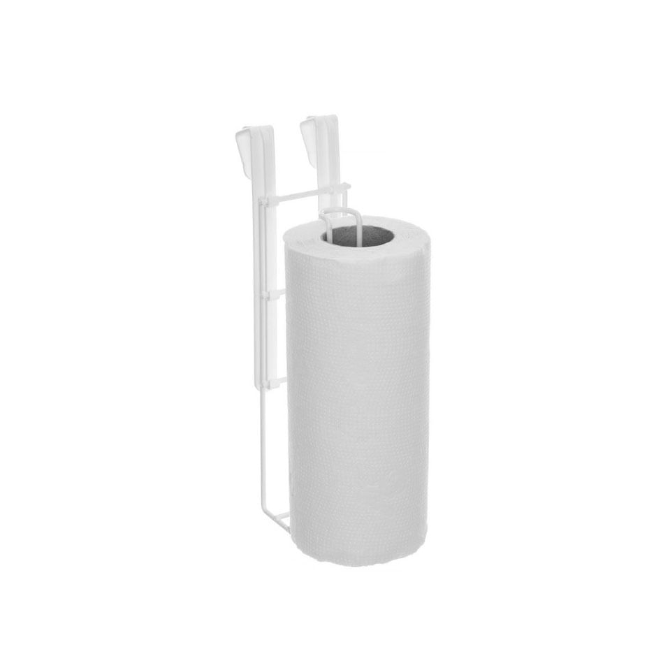 Porta Rolo de Papel Toalha Suporte Encaixe Sem Furar Branco