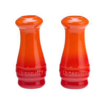 CONJUNTO DE GALHETEIRO E SALEIRO E PIMENTEIRO LE CREUSET LARANJA
