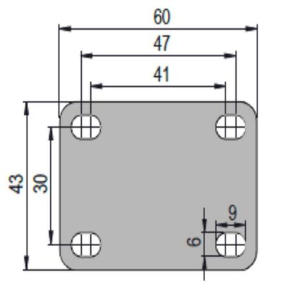 4 Rodizio 41 Mm Placa Sem Freio Glpb.1.5/8.bp.e