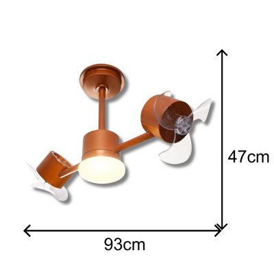 Ventilador de Teto Treviso Infinit LED Cobre Controle Remoto