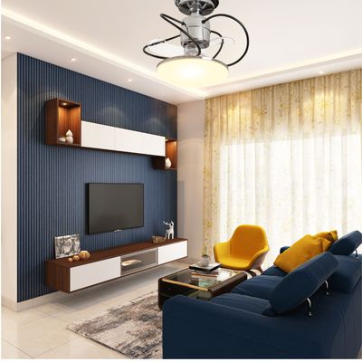 Ventilador de Teto Treviso Cromado Elegance LED Contr Remoto