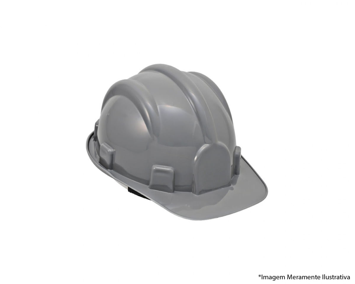 Capacete Seguranca Aba Frontal Cinza