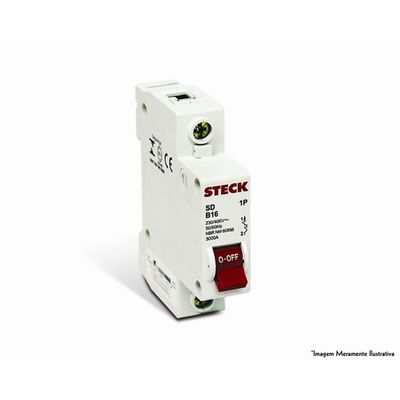 Disjuntor Steck Unip Serie Sd61 E 25A Curva B 3Ka