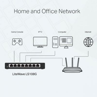 Switch 08 Portas TP-LINK LS108G Gigabit 10/100/1000MBPS