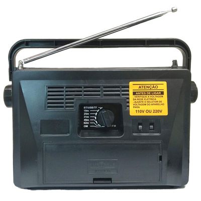 Radio Portatil 7 Faixas AM/FM/OC 1000W Bluetooth RMPU32AC Motobras