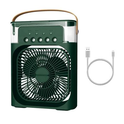 Umidificador De Ar Portatil Com Ventilador Verde Interponte