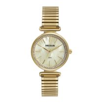 Relógio Seculus Feminino Ref:77226lpsvds1 Fashion Mola Dourado