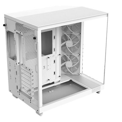 Gabinete Gamer NZXT H6 FLOW Lateral Vidro Temperado ATX/MICRO-ATX/MINI-ITX Branco com 3 FANS 120M