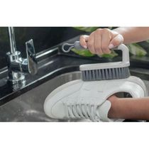 Escova De Piso Flow Bege Fechado E Cinza