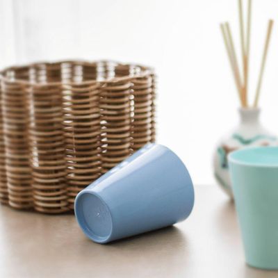 Copo Fresc Redondo 350ml Azul Em Polipropileno Linha Tendência Vem
