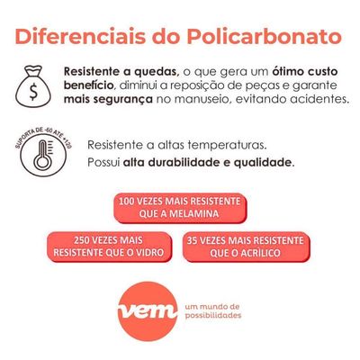Copo Fresc Redondo 350ml Coral Em Policarbonato Linha Tendência Vem