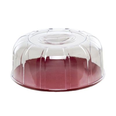 Boleira Elegance Redonda Com Tampa 30cm Vermelha Em Policarbonato Linha Profissional Cook Vem