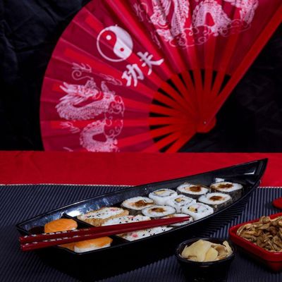 Barca Sushi 600ml Verde Em Polipropileno Linha Tropical Vem