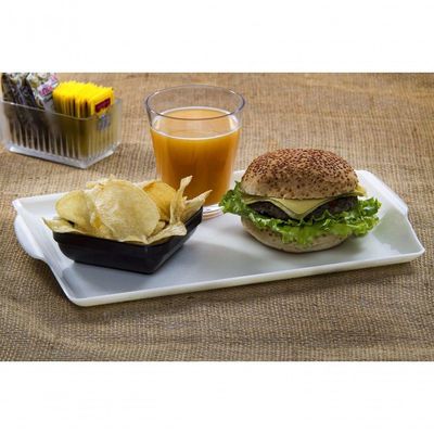 Bandeja Square Retangular 35x50 Vermelha Em Policarbonato Linha Profissional Cook Vem