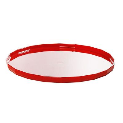 Bandeja Elegance Redonda Aro 30 Vermelha Em Polipropileno Linha Tropical Vem