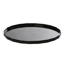 Bandeja Elegance Redonda Aro 30 Preta Em Policarbonato Linha Profissional Cook Vem