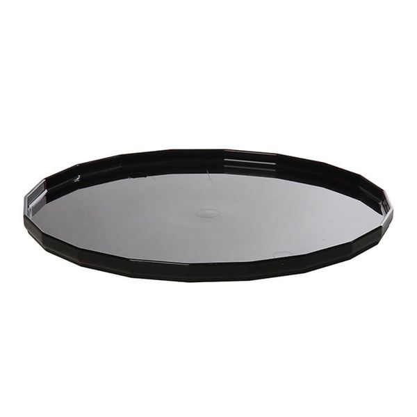 Bandeja Elegance Redonda Aro 30 Preta Em Policarbonato Linha Profissional Cook Vem