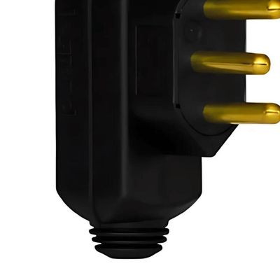 Plugue Daneva 2P+T 10A Preto Unitária