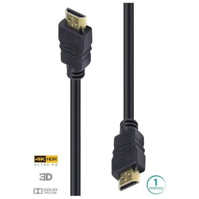 Cabo HDMI 2.0 4K ULTRA HD 3D Conexao ETHERNET 1 Metro - H20-1