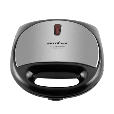 Teste Grill e Sanduicheira Britânia Crome Inox Preto,Inox / 220 Copy