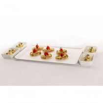 Bandeja Servir Retangular 15x40 Vermelha Em Policarbonato Linha Profissional Cook Vem