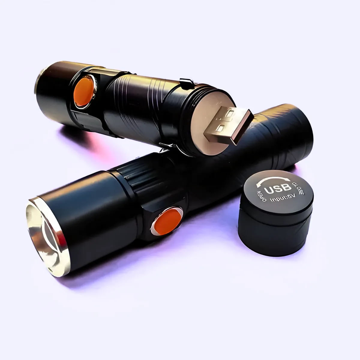 Lanterna Recarregável USB Luz Negra UV