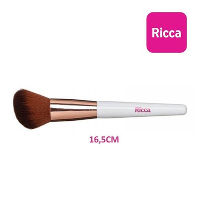 Pincel Chanfrado Para Blush Make Me Glam Rose Gold Ricca