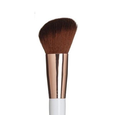 Pincel Chanfrado Para Blush Make Me Glam Rose Gold Ricca