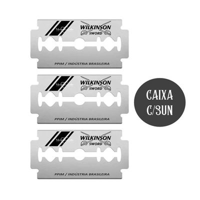 Lâmina De Barbear Aço Inox Wilkinson Sword 3 Unidades