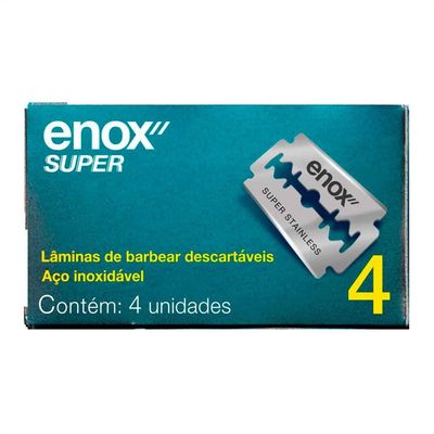 Kit 8 Lâminas De Barbear Aço Inoxidável Para Barbeador Navalha Super Duplo Fio Enox
