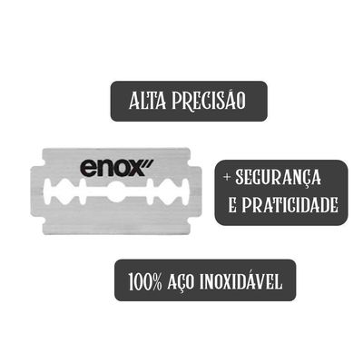 Kit 8 Lâminas De Barbear Aço Inoxidável Para Barbeador Navalha Super Duplo Fio Enox