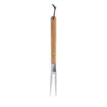 Garfo Para Churrasco Aço Inox E Cabo Bambu 38 Cm Lyor