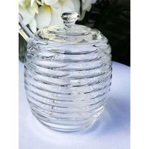 Açucareiro De Cristal Com Colher E Tampa Colmeia Lyor 210ml