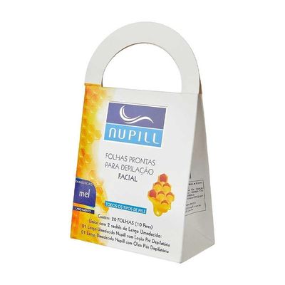 Folhas Prontas Para Depilação Facial Buço Sobrancelha Mel Nupill 20 Folhas