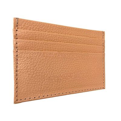 Porta Cartão Slim Em Couro Nude