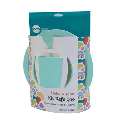 Kit Refeição Infantil Vem Verde Claro Linha Alegria