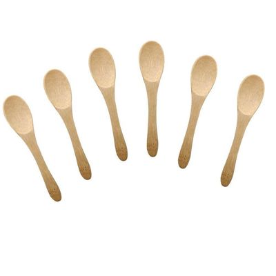 Conjunto De 6 Mini Colheres De Bambu Oikos