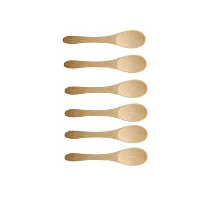 Conjunto De 6 Mini Colheres De Bambu Oikos