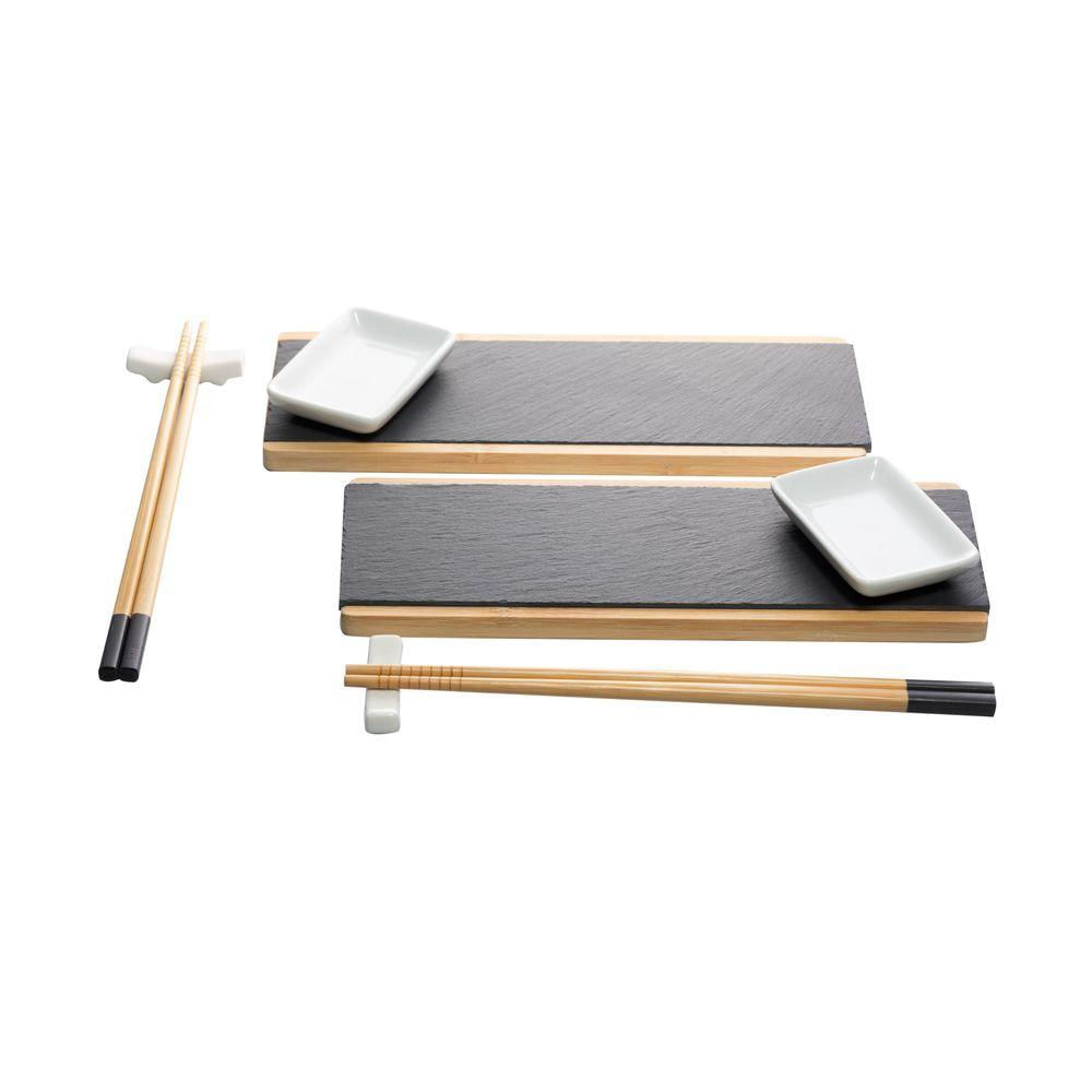 Conjunto 8 Peças Para Sushi De Bambu Akita