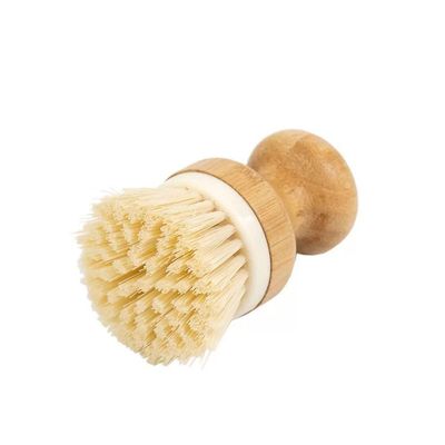 Kit Escova De Limpeza E Rodo De Pia Dobrável Bambu Off White