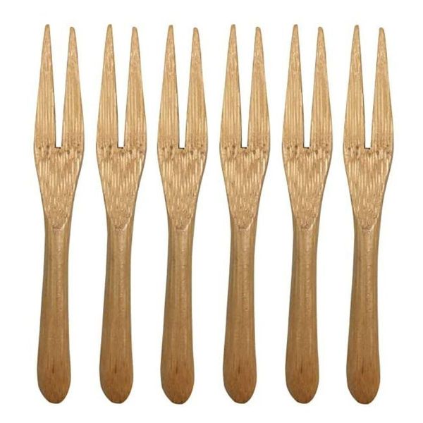 Conjunto De 6 Mini Garfos De Bambu - Oikos