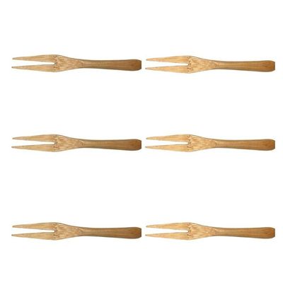 Conjunto De 6 Mini Garfos De Bambu - Oikos