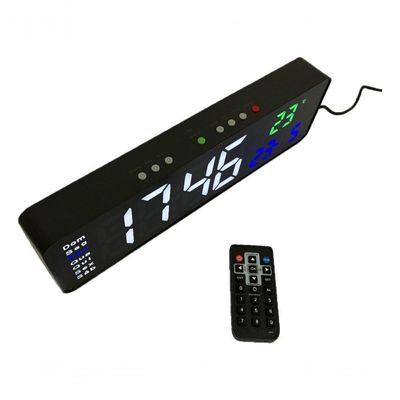 Relógio E Cronômetro Digital De Parede Mesa Led Com Controle