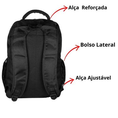 Mochila Mala Reforçada Notebook Bolsa Impermeável Escolar