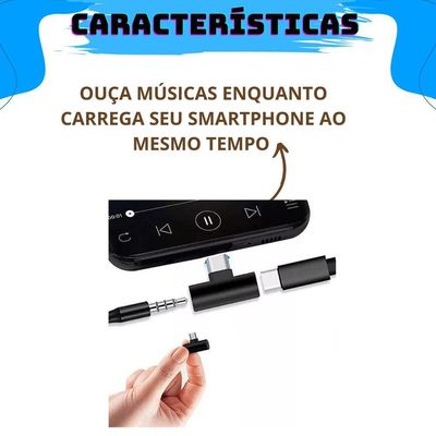 Adaptador Para Smartphone Celulares Tipo-c Para Tipo-c E P2 3.5mm Le-5586 Capa Bolsa Prova Dágua