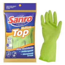 Luva Sanro Antiderrapante Forrada Top Verde Extra G